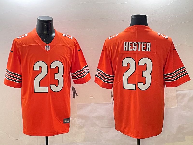 Men Chicago Bears #23 Hester Orange Second generation 2025 Nike Limited NFL Jersey style 4->texas rangers->MLB Jersey